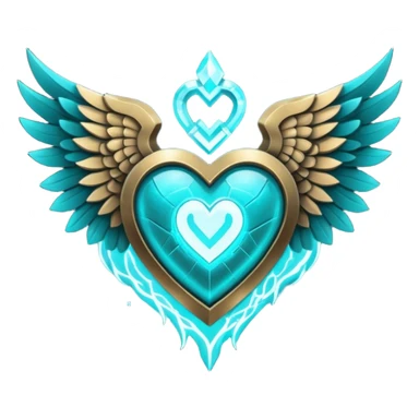 Dark Cyan Winged heart with minecraft warden soul sticker