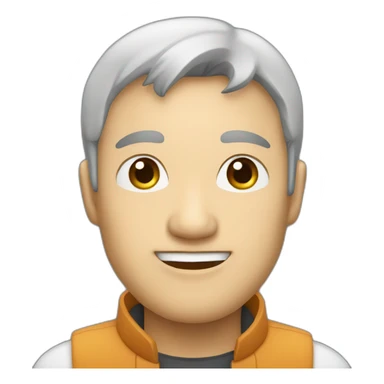 Chinese man byebye sticker