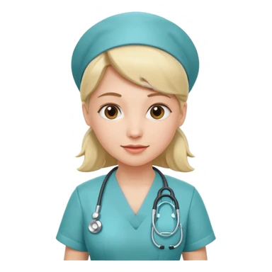 Nurse with stethoscope  sticker