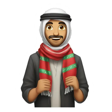 arab with palestine scarf sticker