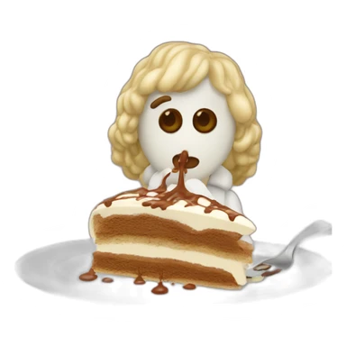 predo pascal eating tiramisu sticker