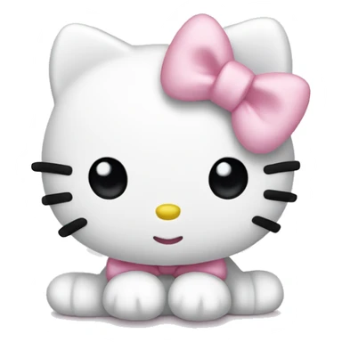Hello kitty with a light pink bow sticker