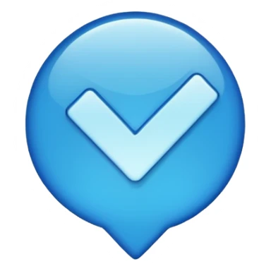 Verificado azul redondo sticker