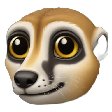 Suricate sur phacochère sticker