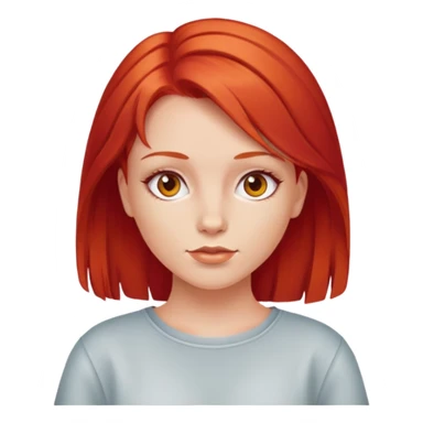 y2k style girl with red hair sticker