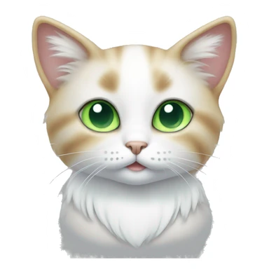 angel cat with light green eyes sticker
