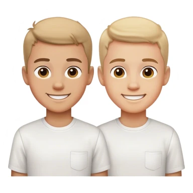 smiling boys in white shirt sticker