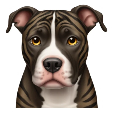 pitbull terrier dark brindle tiger stripes sticker