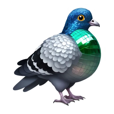 disco ball pigeon sticker