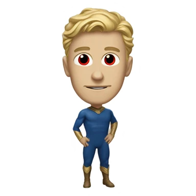 super homelander from "the boys" series with red eyes  sticker