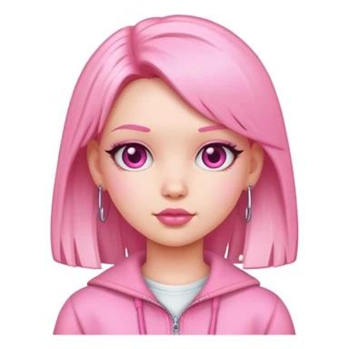 Cute cool pink 2000s bimbo girl sticker