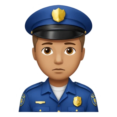 Hair police man sticker