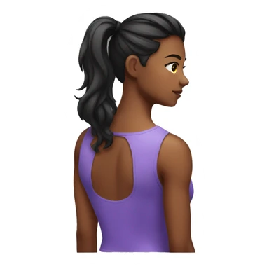 Girl with muscular back  sticker