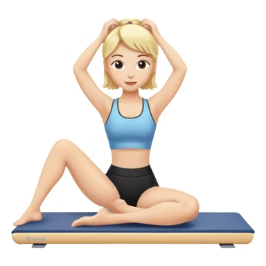 Pilates blonde girl  sticker