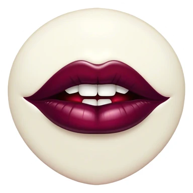 Burgundy vampire lips sticker