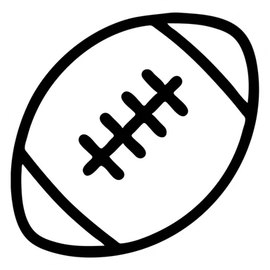 football icon, outlined style, no fill, strong black lines, minimalistic look sticker