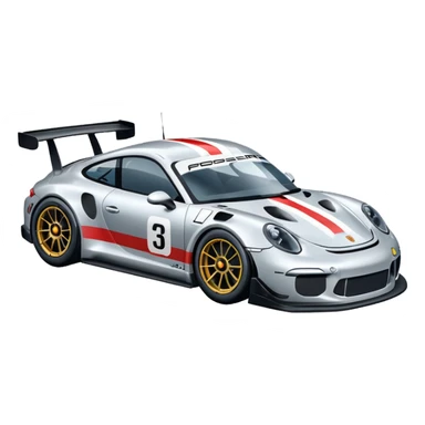 porsche gt3 racecar sticker