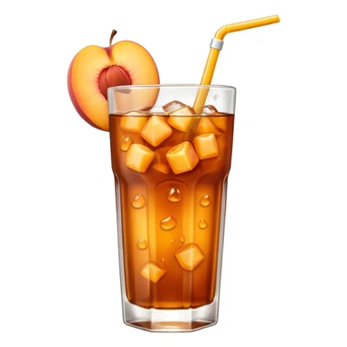 Peach ice tea sticker