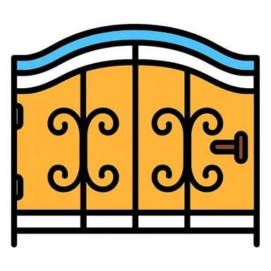 aluminum swing gate, decorative patterns, elegant look sticker