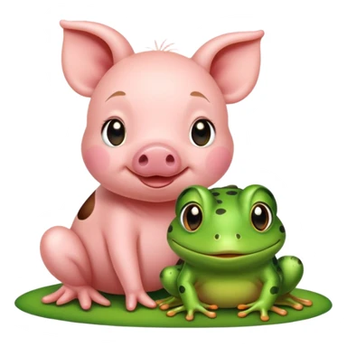 piglet frogy  sticker