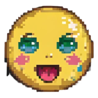 A talking emoji with a cute and expressive face sticker