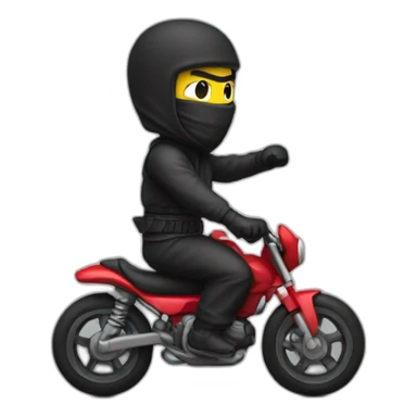 ninja on a bike sticker