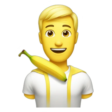 Guy in banana sticker