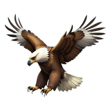 Collage of wild animals: a majestic bear in a lush green forest, a soaring eagle in the sky. A vibrant and detailed nature scene, capturing the beauty of wildlife. Transparent background. sticker