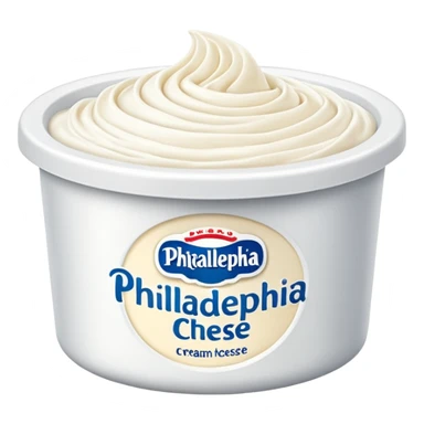 tub of philadelphia cream cheese sticker