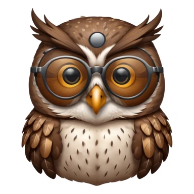 silent owl wearing sunglasses sticker