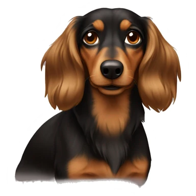 Long haired chaweenie mix brown and black sticker