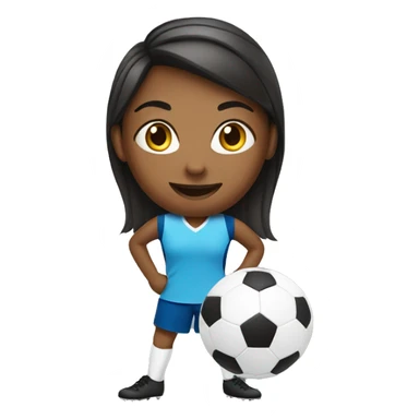 girl playing soccer sticker