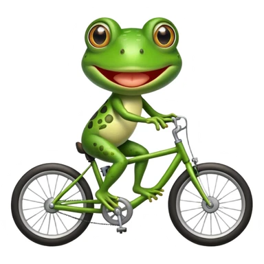 Frog on the cycle sticker