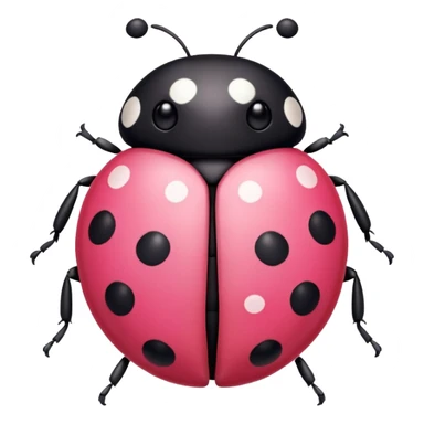 pink cute ladybug sticker