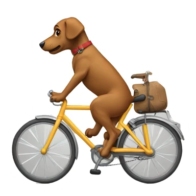 Dog writing bike sticker