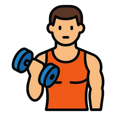 A sportsman who is dedicated to his workout routine and spend a lost of time at the gym sticker