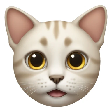 A cat with huge eyes and really small head sticker