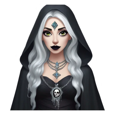Goth witch, pale white skin sticker