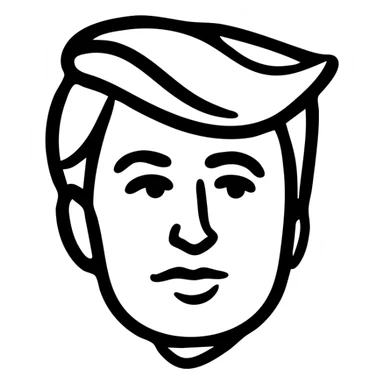 Donald Trump with signature hairstyle sticker