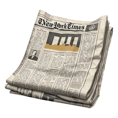 generate realistic detailed news paper NY sticker
