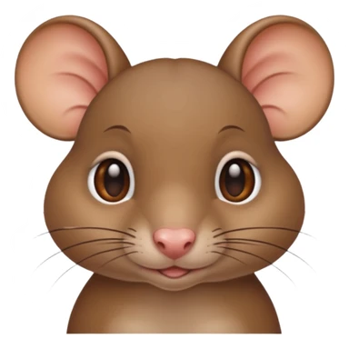 female rat with hairs sticker