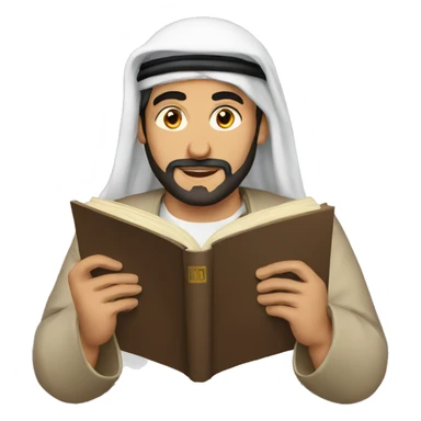men arab reading book  sticker