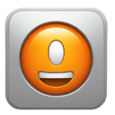 panic button Orange color sticker