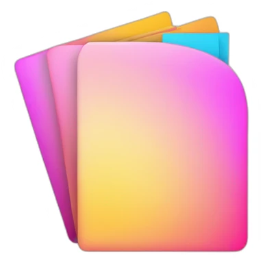 gradient pink yellow shades folder with documents sticker