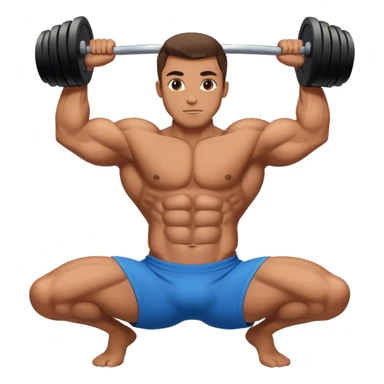 bodybuilder laying down abs exercise sticker