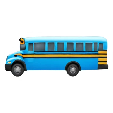 blue school bus 4 doorz sticker