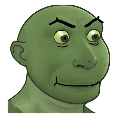 Shark eating bald guy sticker