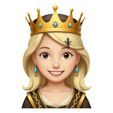 pirate girl with a crown sticker