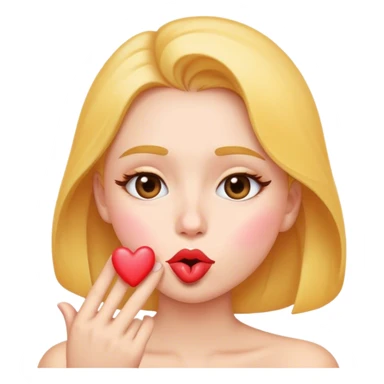 Kissy face blowing a kiss emoji sticker