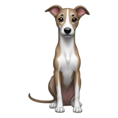 brindle fawn whippet sticker